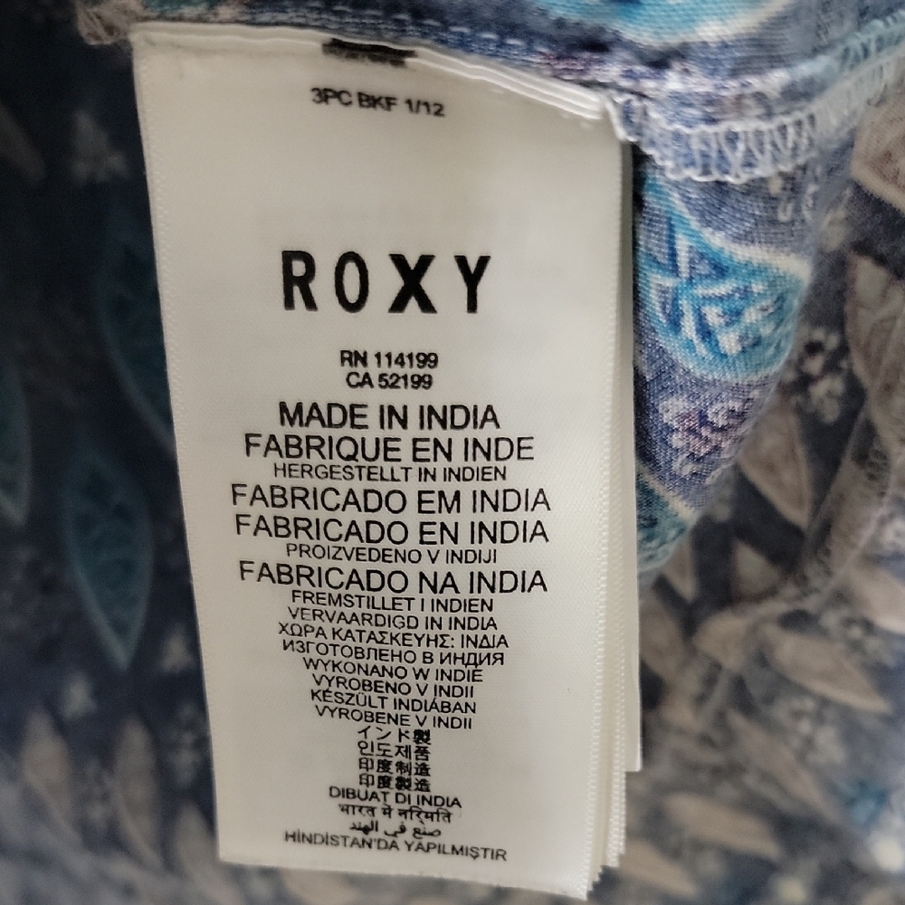 NWOT Roxy Blue and White Boho Dress Size S - Picture 7 of 8